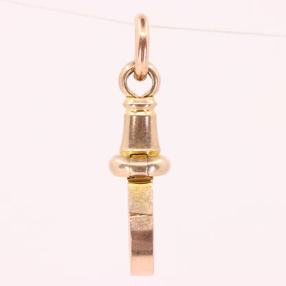 Antique 9ct Rose Gold Albert Dog Clip Clasp Charm Holder Jewellery Finding
