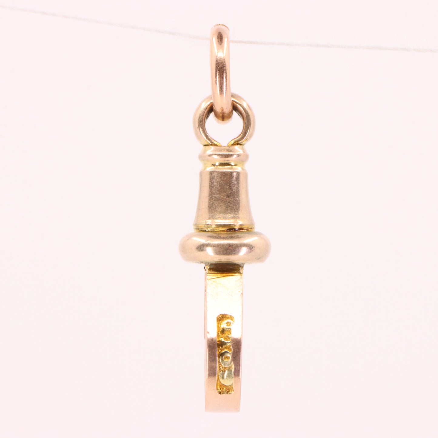 Antique 9ct Rose Gold Albert Dog Clip Clasp Charm Holder Jewellery Finding