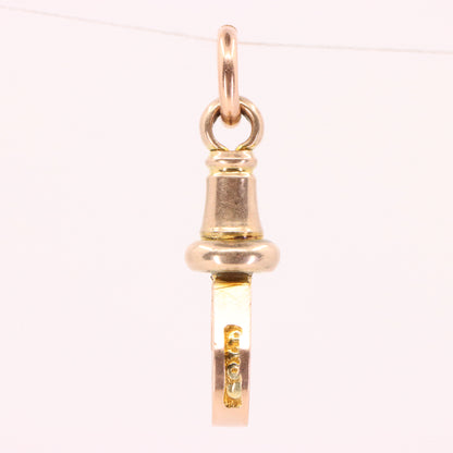 Antique 9ct Rose Gold Albert Dog Clip Clasp Charm Holder Jewellery Finding