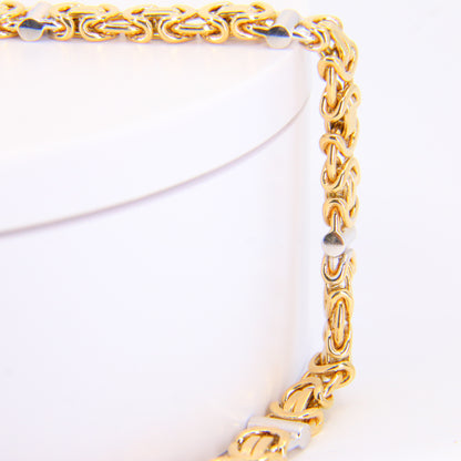 Vintage 9ct Heavy Flat Chain Necklace Yellow Gold British Hallmarked Boxed Gift