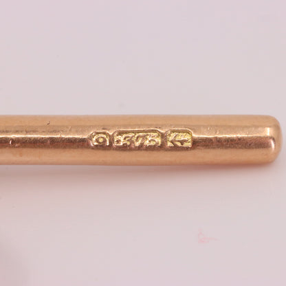 Antique 9ct Hallmarked Gold 2.6 Inch Albert Chain Extension T Bar Spring Clip