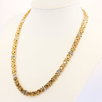 Vintage 9ct Heavy Flat Chain Necklace Yellow Gold British Hallmarked Boxed Gift