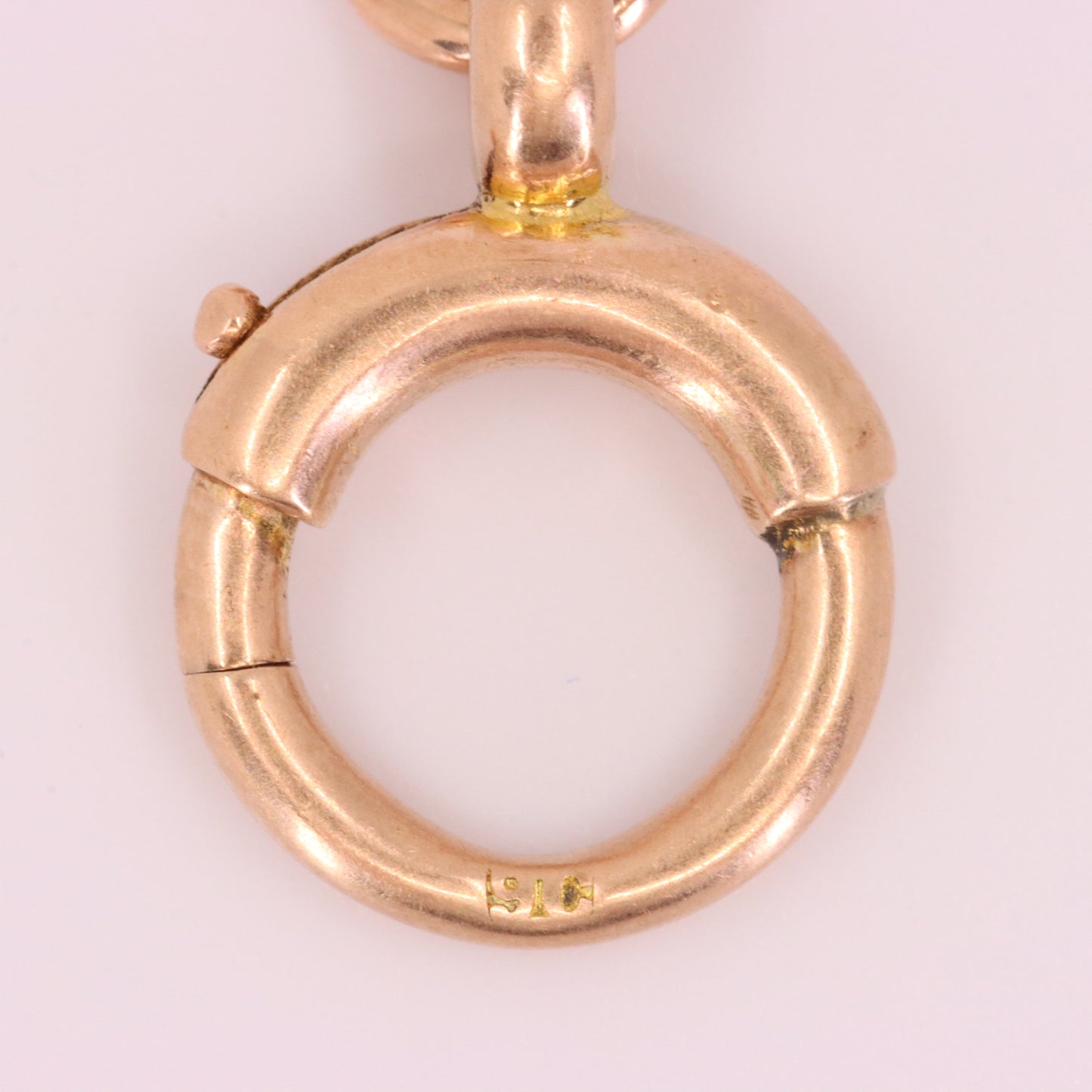 Antique 9ct Hallmarked Gold 2.6 Inch Albert Chain Extension T Bar Spring Clip
