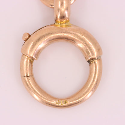 Antique 9ct Hallmarked Gold 2.6 Inch Albert Chain Extension T Bar Spring Clip