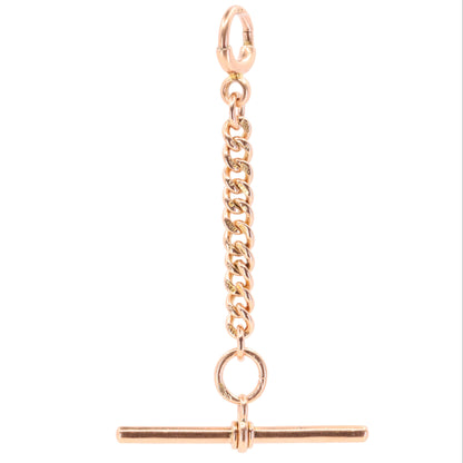 Antique 9ct Hallmarked Gold 2.6 Inch Albert Chain Extension T Bar Spring Clip