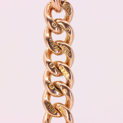Antique 9ct Hallmarked Gold 2.6 Inch Albert Chain Extension T Bar Spring Clip