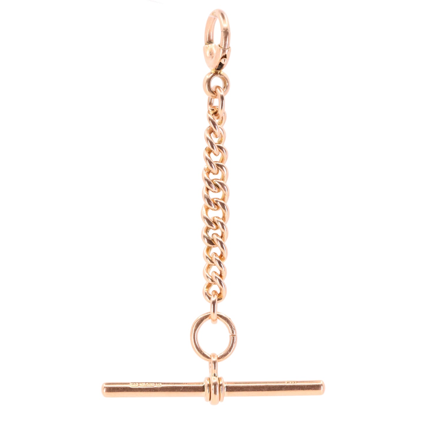Antique 9ct Hallmarked Gold 2.6 Inch Albert Chain Extension T Bar Spring Clip
