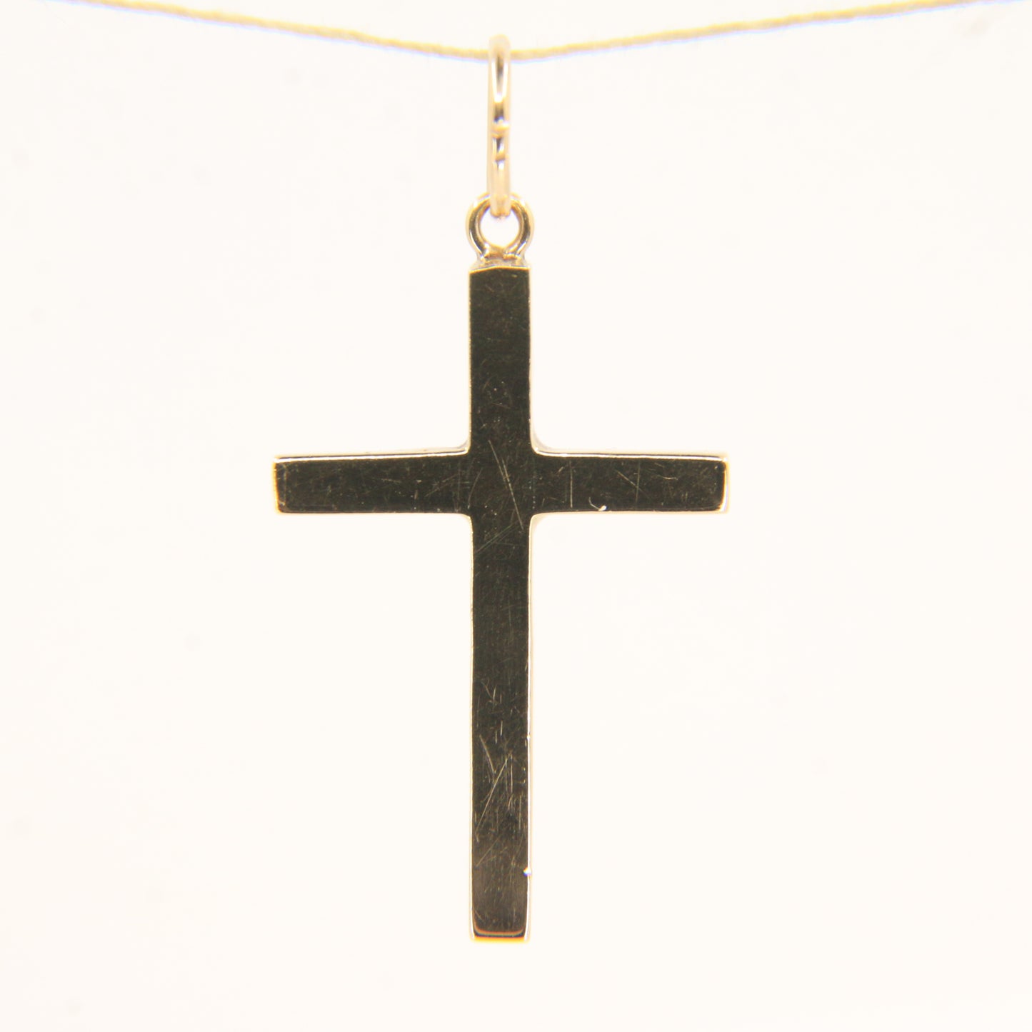 Vintage 9ct Hallmarked Gold Cross Pendant Plain Design Christian Charm Gift