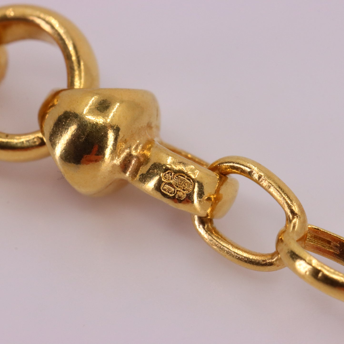 Vintage 9ct Hallmarked Gold Belcher Chain Charm Necklace 20.5 Inch Adjustable Boxed Gift