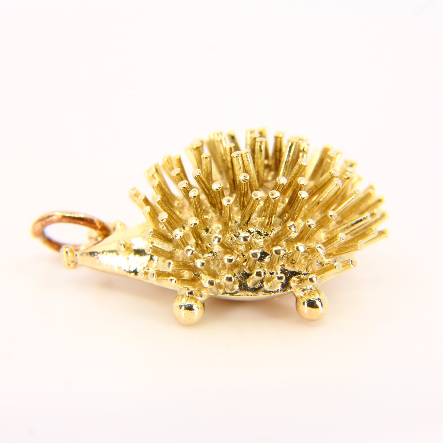 Vintage 9ct Gold Hedgehog Pendant Yellow Gold Animal Charm