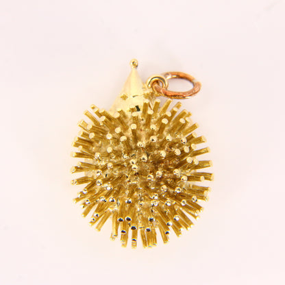 Vintage 9ct Gold Hedgehog Pendant Yellow Gold Animal Charm