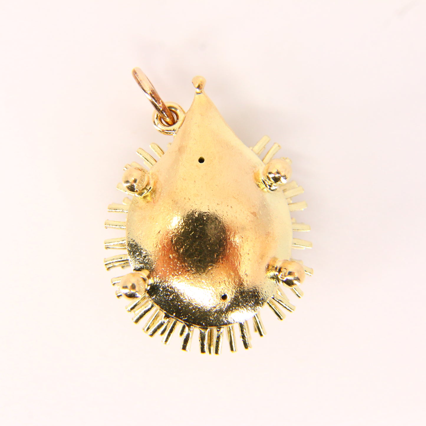 Vintage 9ct Gold Hedgehog Pendant Yellow Gold Animal Charm