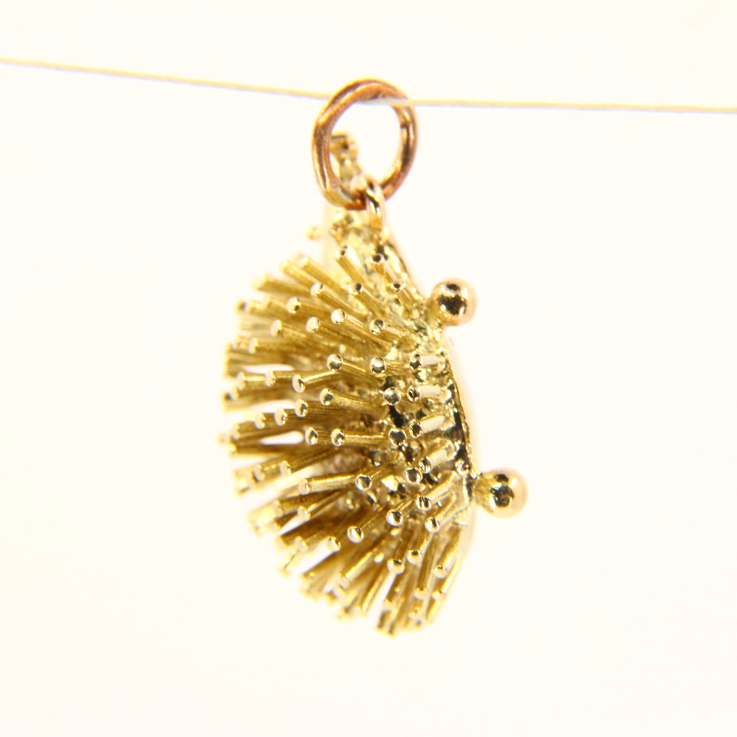 Vintage 9ct Gold Hedgehog Pendant Yellow Gold Animal Charm