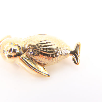 Vintage 9ct Hallmarked Yellow Gold Toucan Pendant Bird Animal Charm Gift