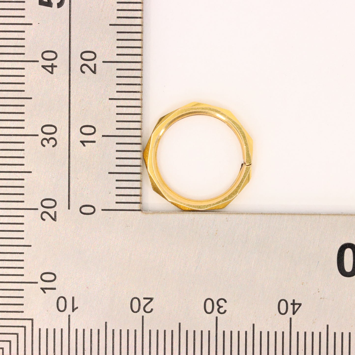 Vintage 9ct Yellow Gold Split Ring Suspension Loop Jewellery Finding Attachment