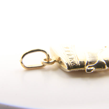 Vintage 9ct Hallmarked Yellow Gold Cleopatra Head Pendant Egyptian Charm Gift