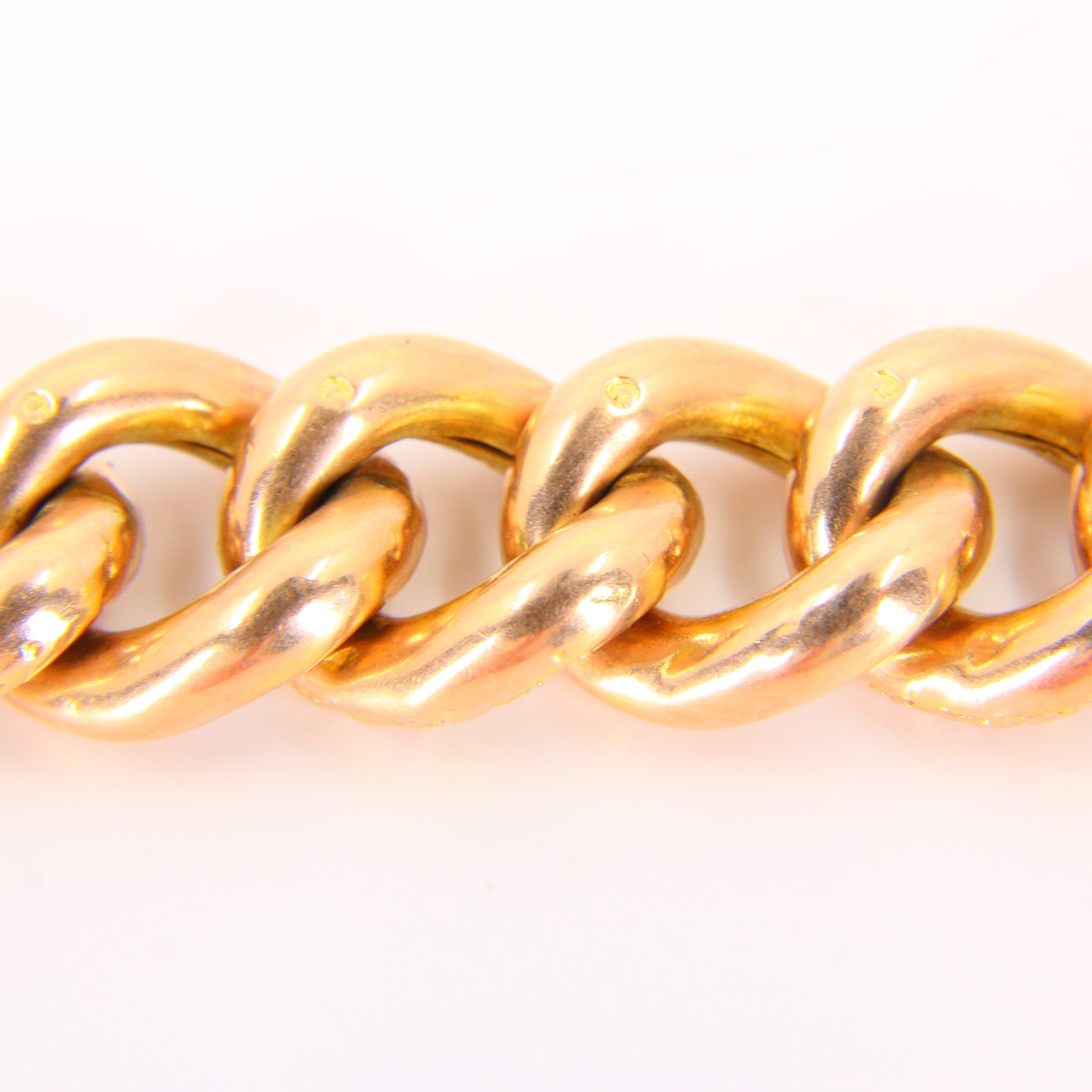 Antique 9ct Solid 9ct Rose Gold Bracelet Antique 9ct Rose Gold