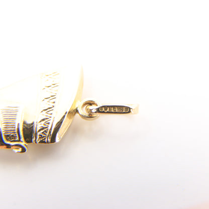 Vintage 9ct Hallmarked Yellow Gold Cleopatra Head Pendant Egyptian Charm Gift