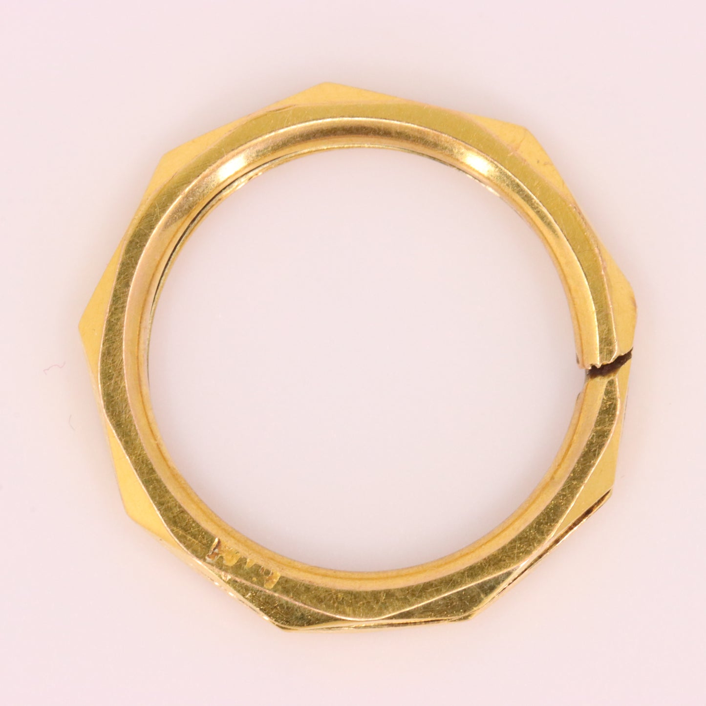 Vintage 9ct Yellow Gold Split Ring Suspension Loop Jewellery Finding Attachment