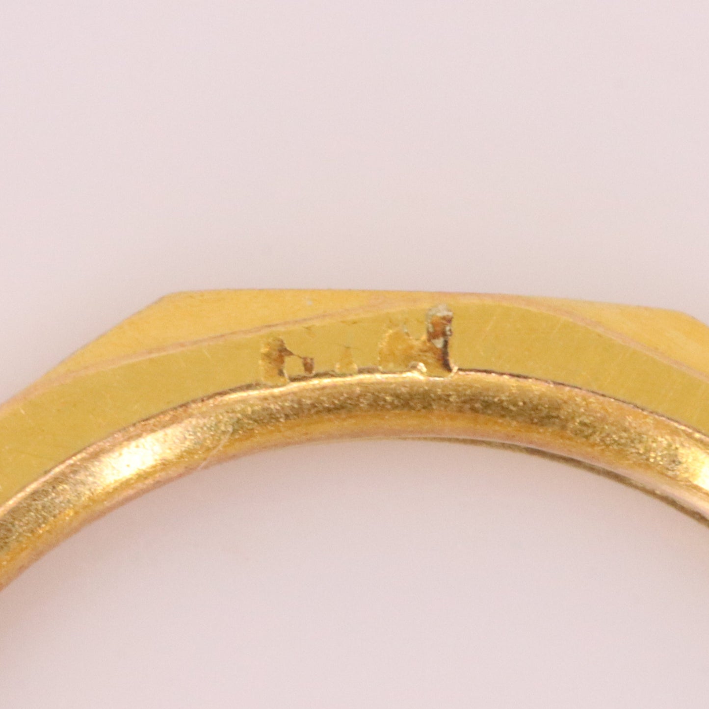 Vintage 9ct Yellow Gold Split Ring Suspension Loop Jewellery Finding Attachment