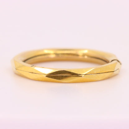 Vintage 9ct Yellow Gold Split Ring Suspension Loop Jewellery Finding Attachment