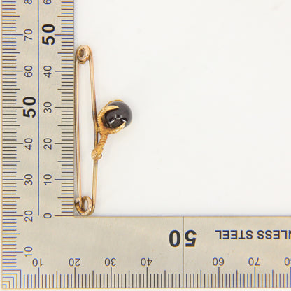 Antique 9ct Garnet Claw Brooch Yellow Gold Eagle or Dragon’s Claw Boxed Gift