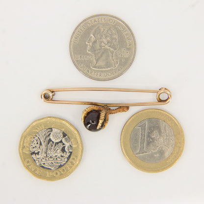 Antique 9ct Garnet Claw Brooch Yellow Gold Eagle or Dragon’s Claw Boxed Gift