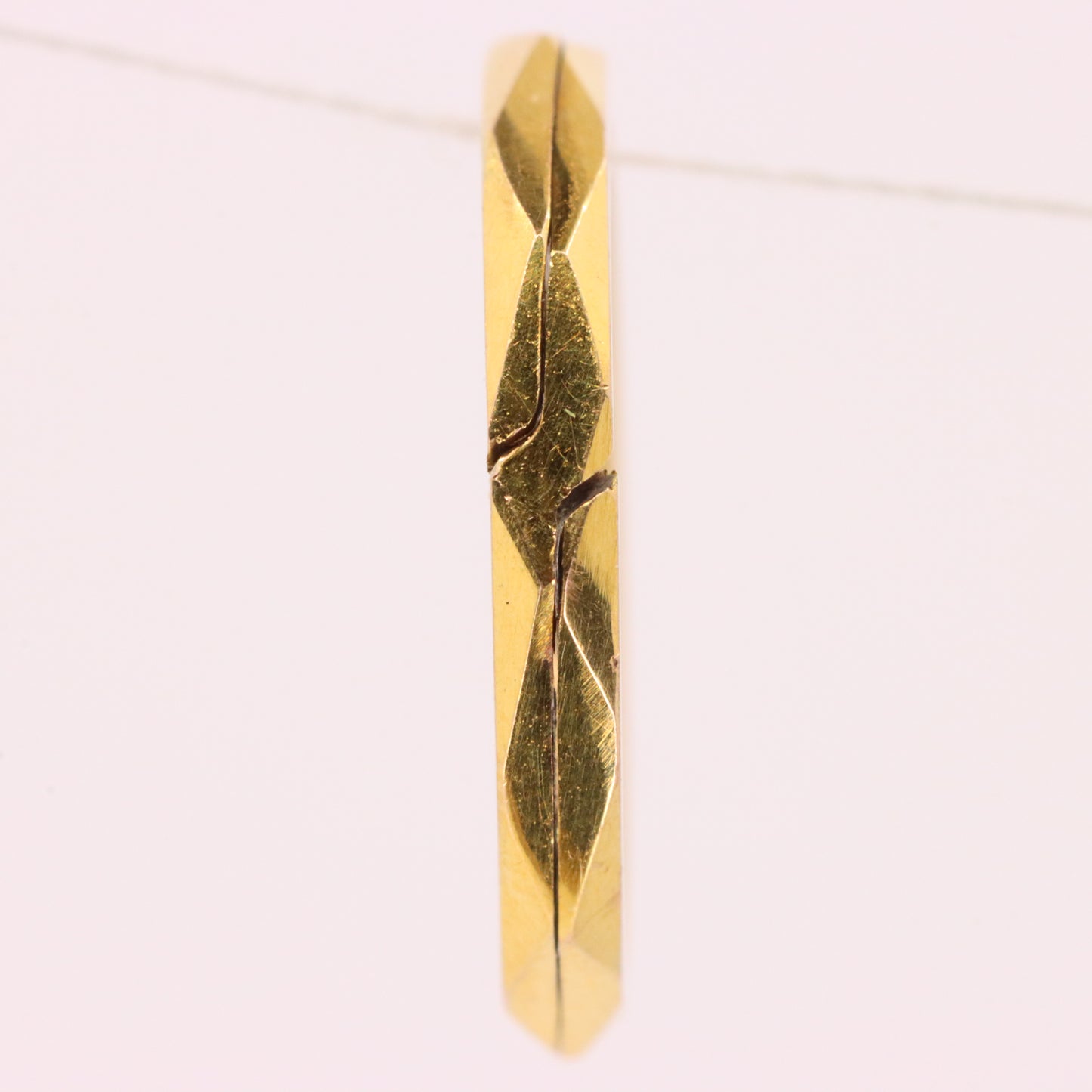 Vintage 9ct Yellow Gold Split Ring Suspension Loop Jewellery Finding Attachment