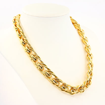 Vintage 18ct Heavy Yellow Gold Necklace British Hallmarked Gold Chain Necklace