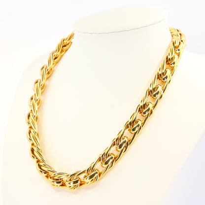 Vintage 18ct Heavy Yellow Gold Necklace British Hallmarked Gold Chain Necklace