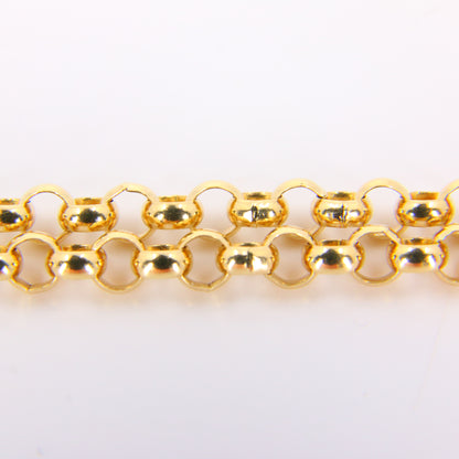 Vintage 9ct Gold Belcher Link Chain Necklace 9 Carat Yellow Gold Hallmarked