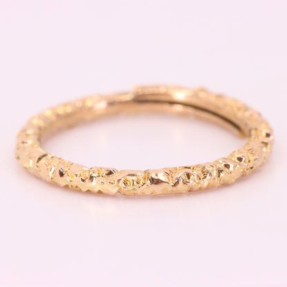 Vintage 9ct Yellow Gold Floral Split Ring Suspension Loop Pendant Bail Finding