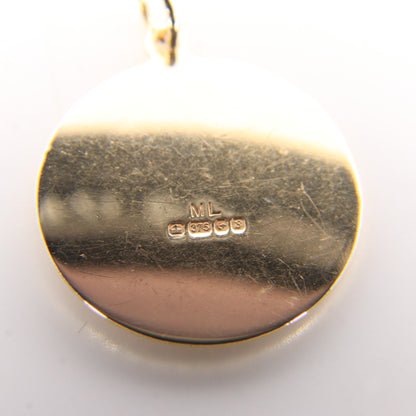Vintage 9ct Hallmarked Yellow Gold Virgo Zodiac Pendant Astrology Charm Gift