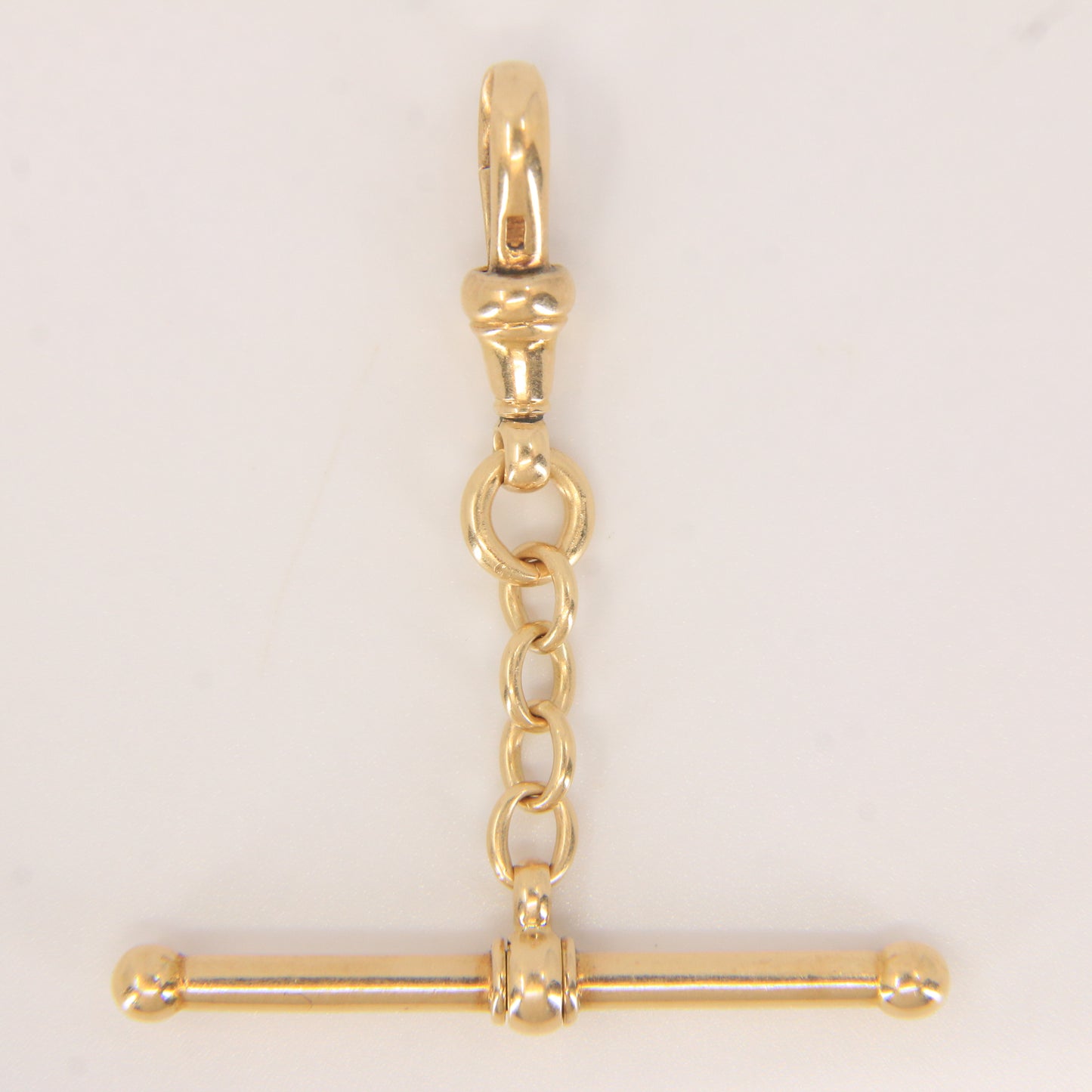 Antique 18ct Gold Swivel T-Bar Pendant 1.75" Part Albert Necklace Extender