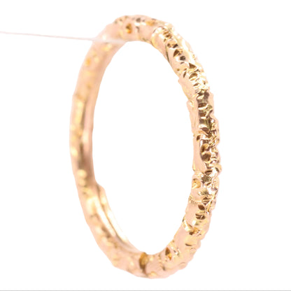 Vintage 9ct Yellow Gold Floral Split Ring Suspension Loop Pendant Bail Finding