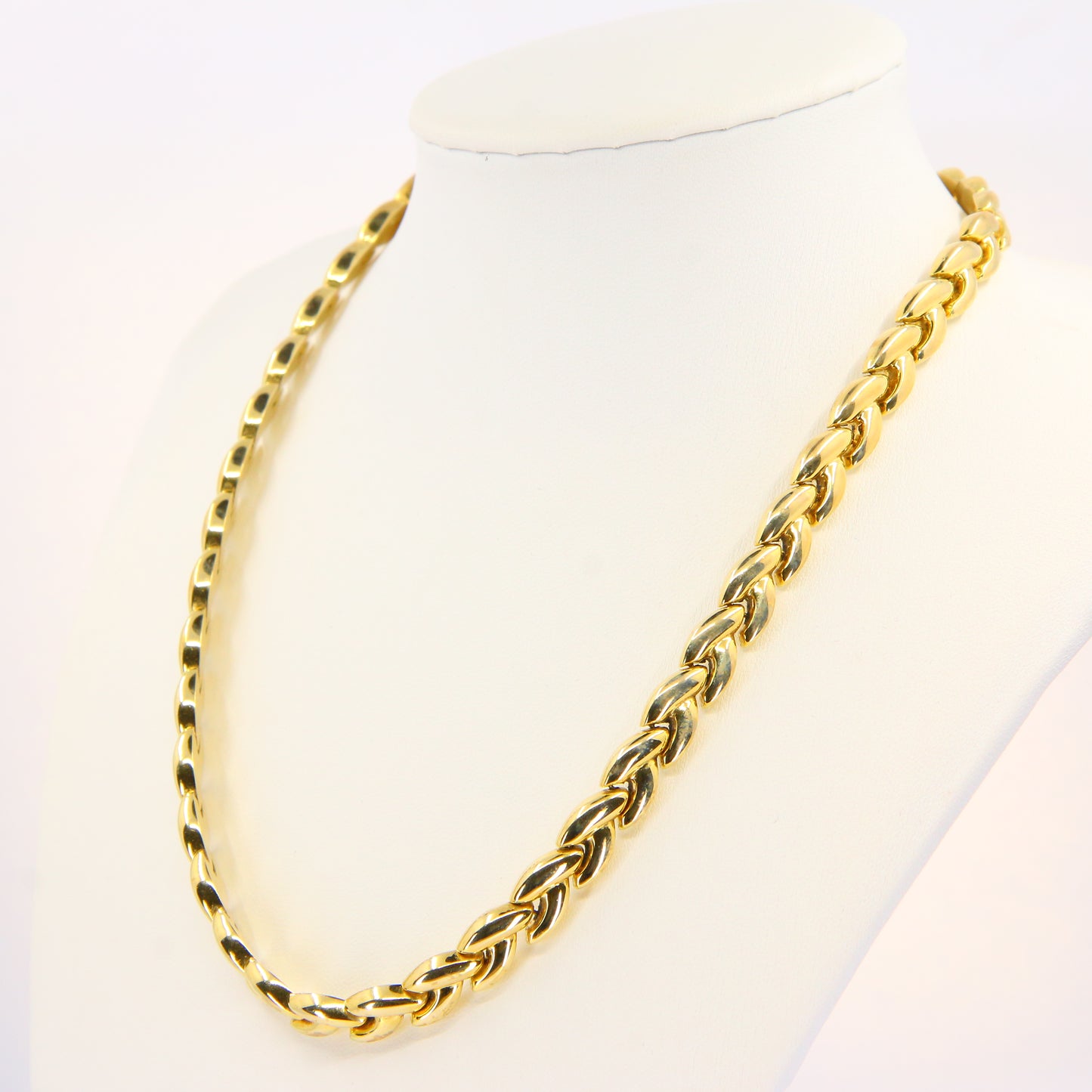 Vintage 9ct Gold Necklace Wheat Chain Design Hallmarked Yellow Gold Boxed Gift