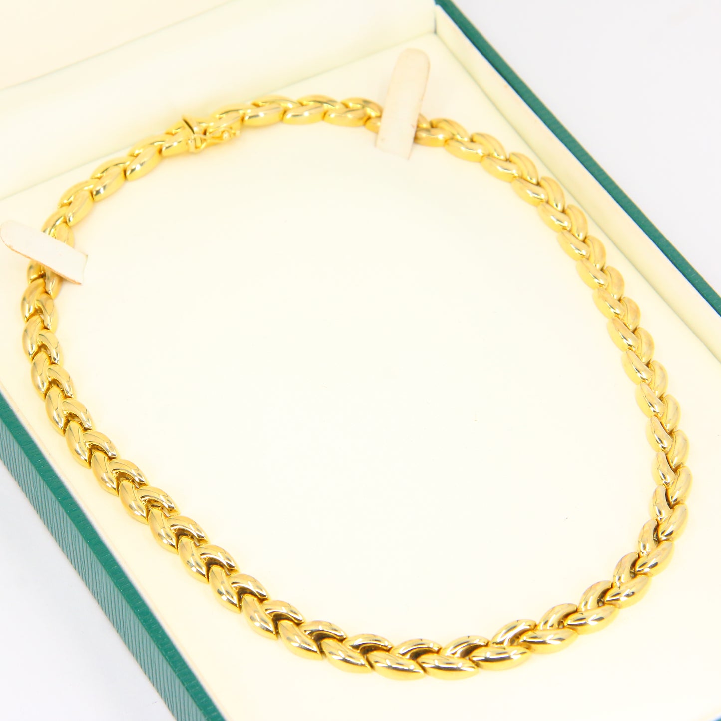Vintage 9ct Gold Necklace Wheat Chain Design Hallmarked Yellow Gold Boxed Gift