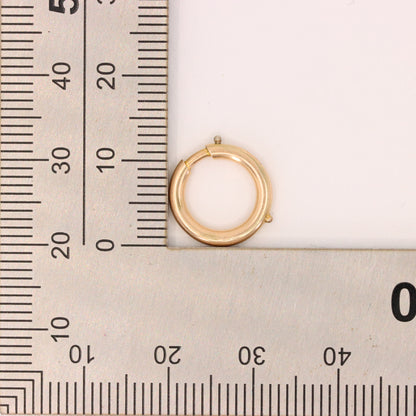 Antique 14k Rose Gold Spring Ring Clip Clasp Charm Holder Jewellery Finding