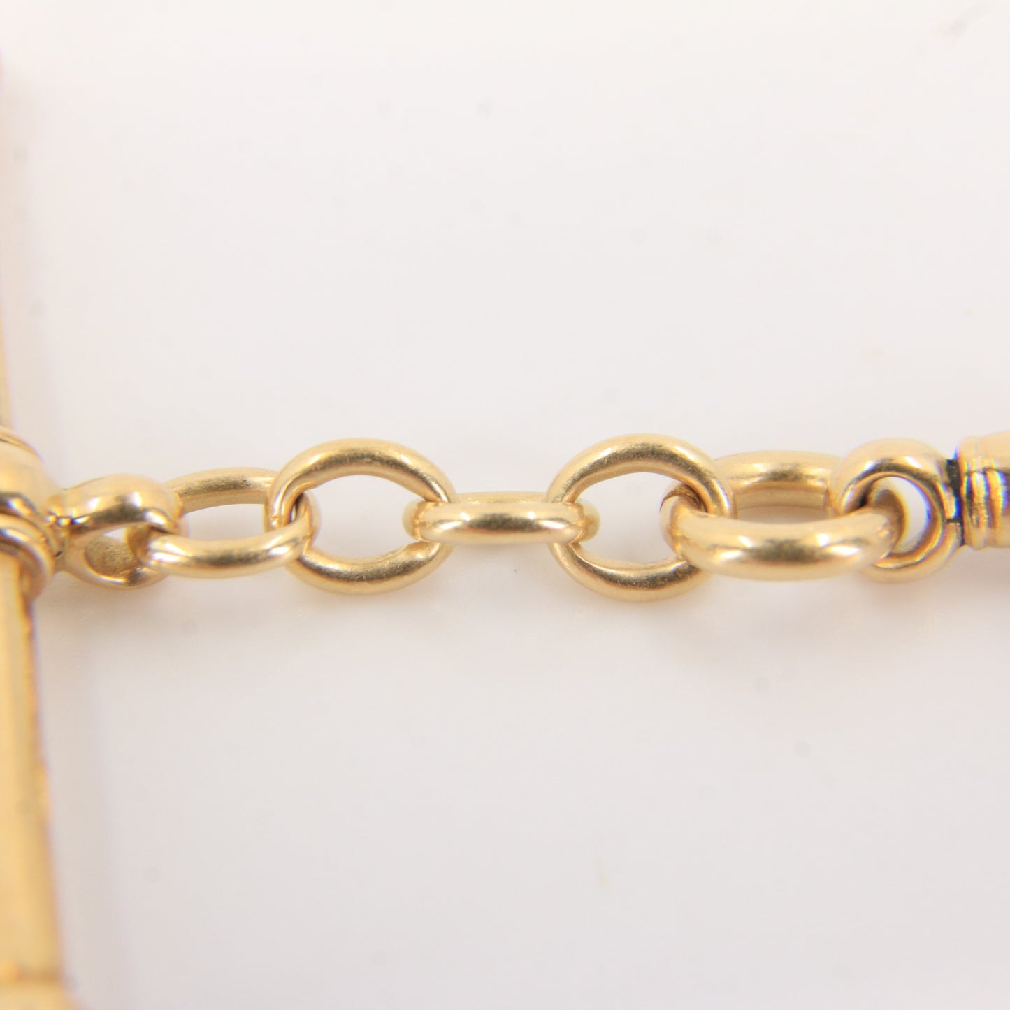 Antique 18ct Gold Swivel T-Bar Pendant 1.75" Part Albert Necklace Extender