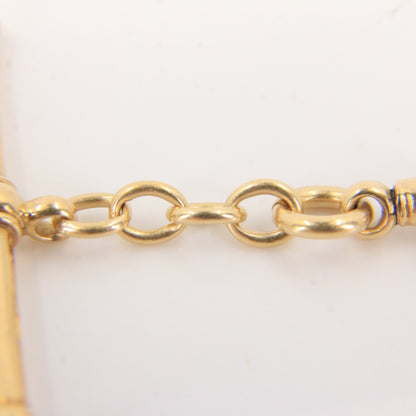 Antique 18ct Gold Swivel T-Bar Pendant 1.75" Part Albert Necklace Extender