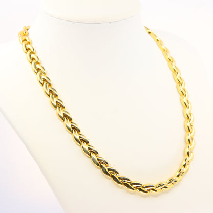 Vintage 9ct Gold Necklace Wheat Chain Design Hallmarked Yellow Gold Boxed Gift