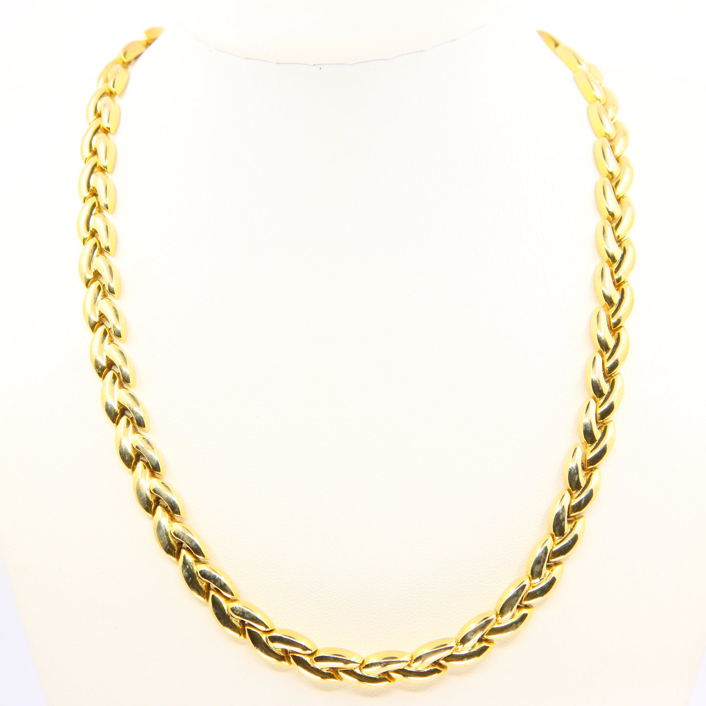 Vintage 9ct Gold Necklace Wheat Chain Design Hallmarked Yellow Gold Boxed Gift