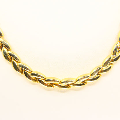 Vintage 9ct Gold Necklace Wheat Chain Design Hallmarked Yellow Gold Boxed Gift