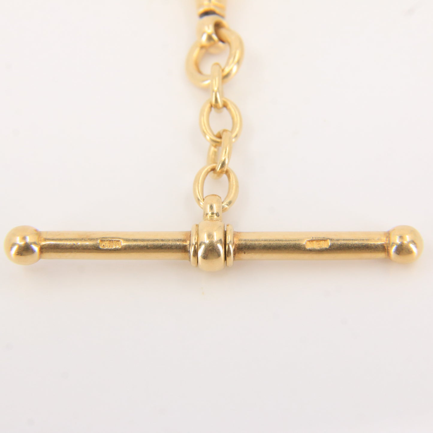 Antique 18ct Gold Swivel T-Bar Pendant 1.75" Part Albert Necklace Extender