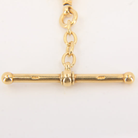 Antique 18ct Gold Swivel T-Bar Pendant 1.75" Part Albert Necklace Extender