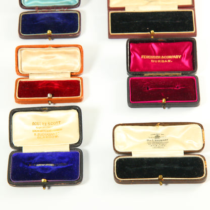 8 Presentation Boxes Antique & Vintage Brooch Boxes Used