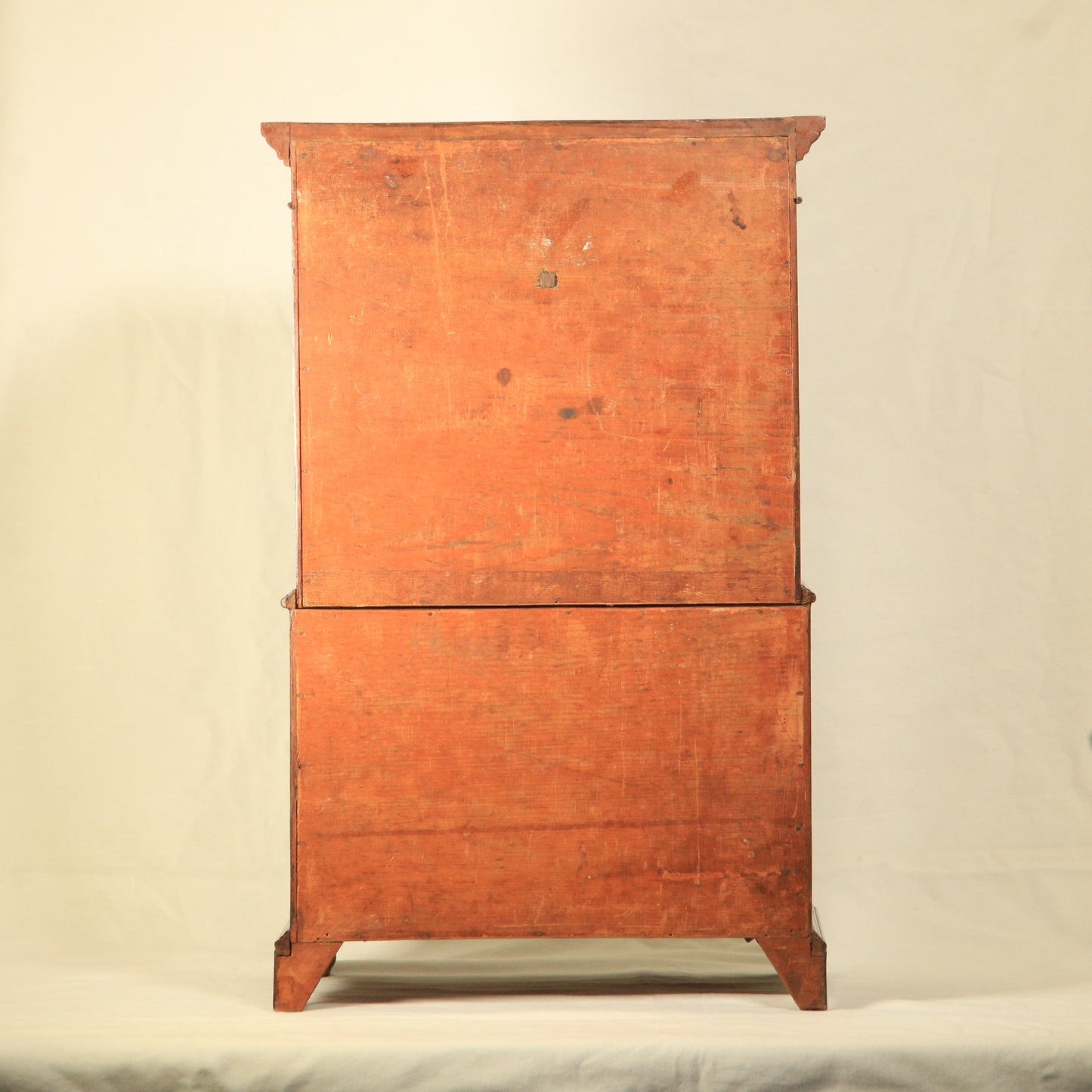 Antique 19th Century Apprentice Made Table Top Chest of Drawers Brass Handles