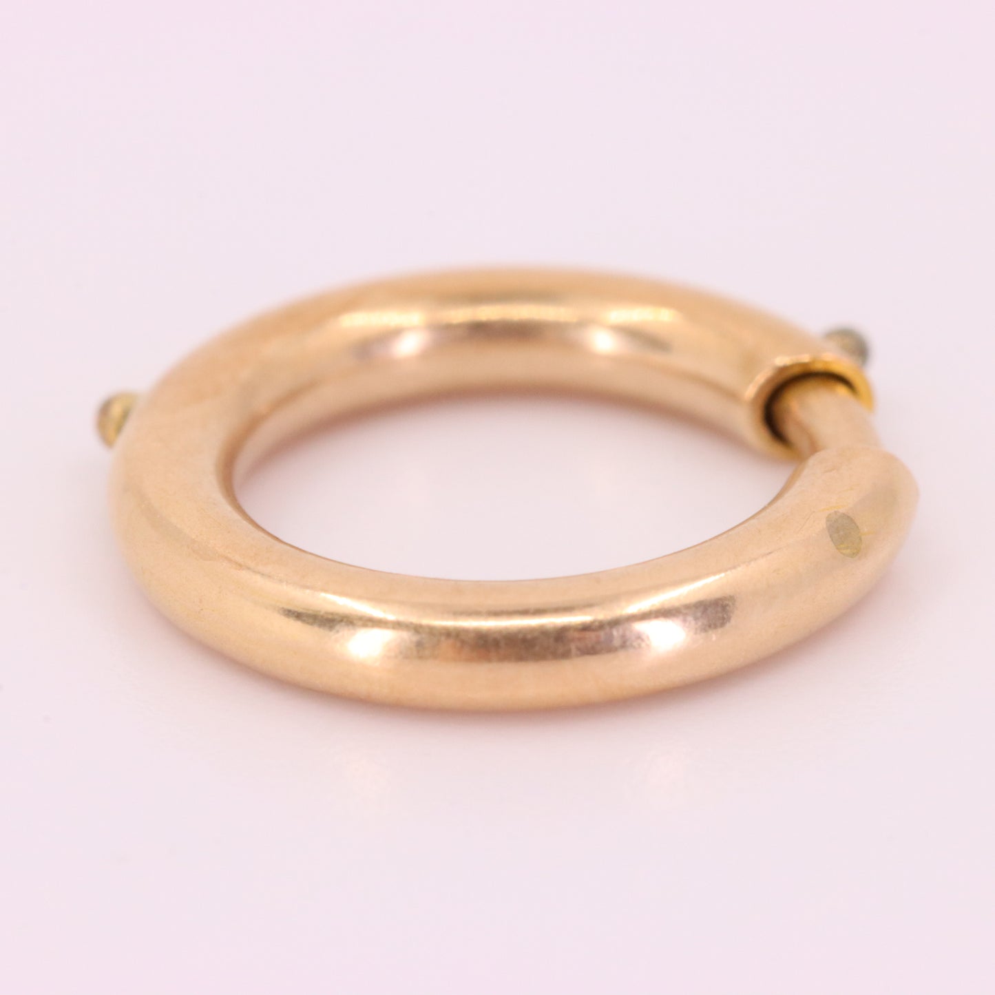 Antique 14k Rose Gold Spring Ring Clip Clasp Charm Holder Jewellery Finding
