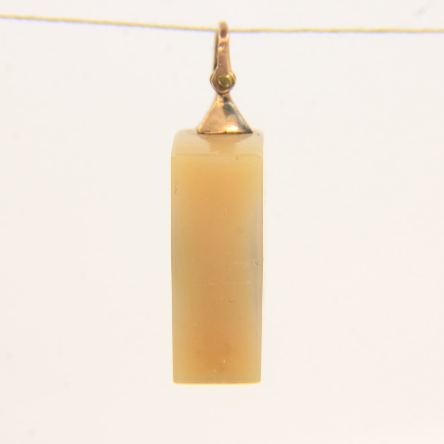 Vintage 9ct Masonic Fob Chalcedony Agate Keystone/ Fob HTWSSTKS Freemason Loyalty Charm