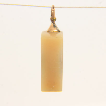 Vintage 9ct Masonic Fob Chalcedony Agate Keystone/ Fob HTWSSTKS Freemason Loyalty Charm